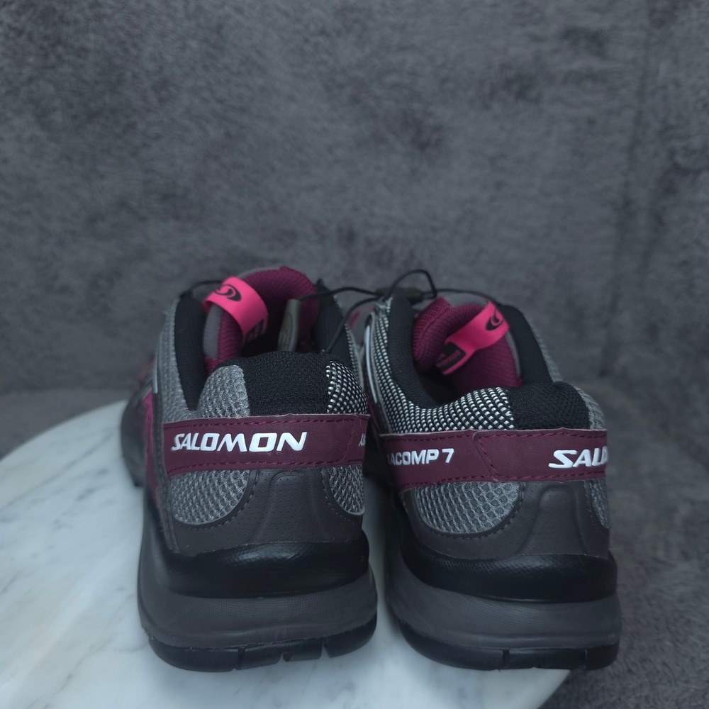 Salomon XA Comp 7 Shoes Womens 7.5 Grey Pink Trail Running Sneakers - Picture 5 of 11